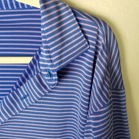 Peter Millar Summer Comfort Men's L Blue Striped S - Picture 2 of 9